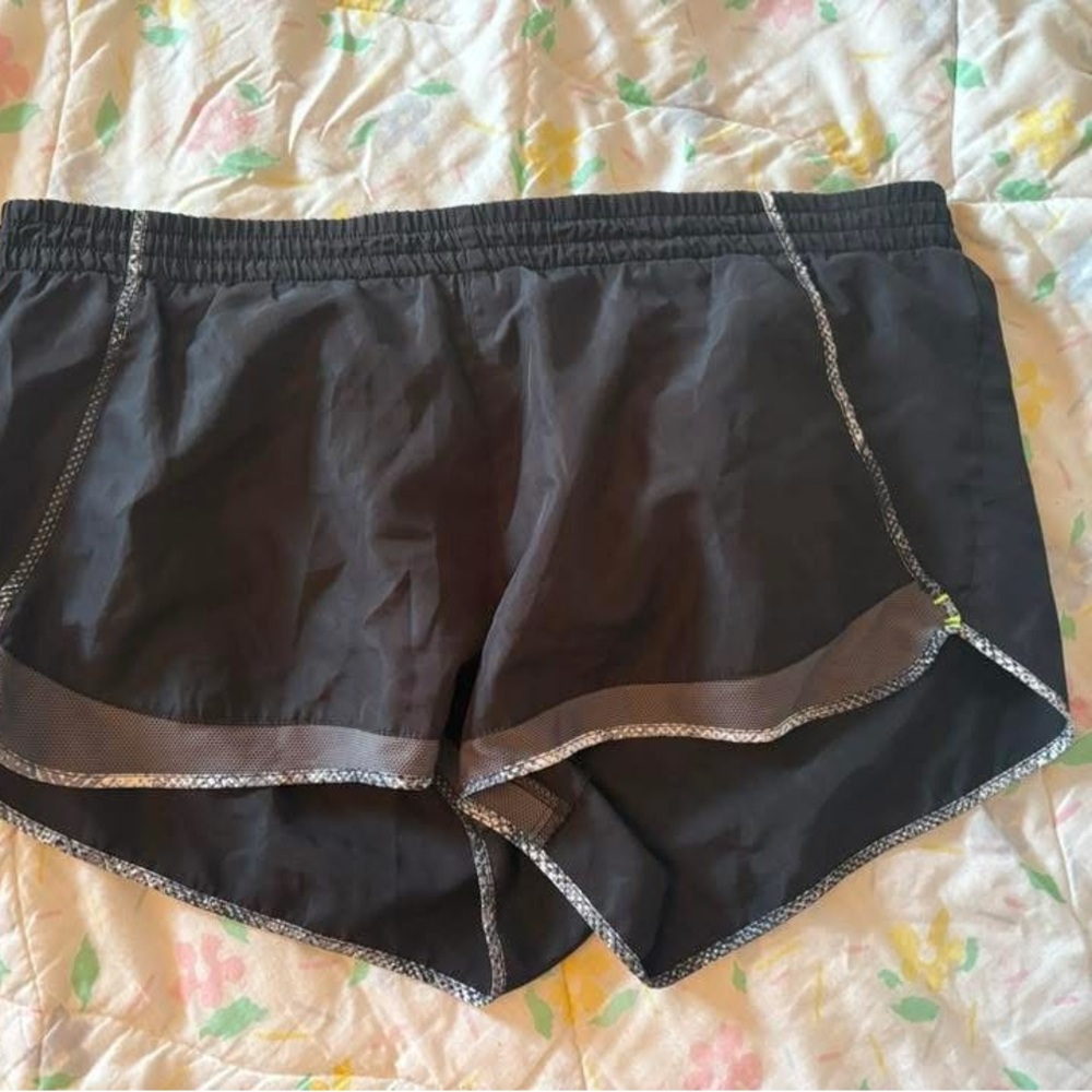 Black Athletic Shorts with Reflective Trim